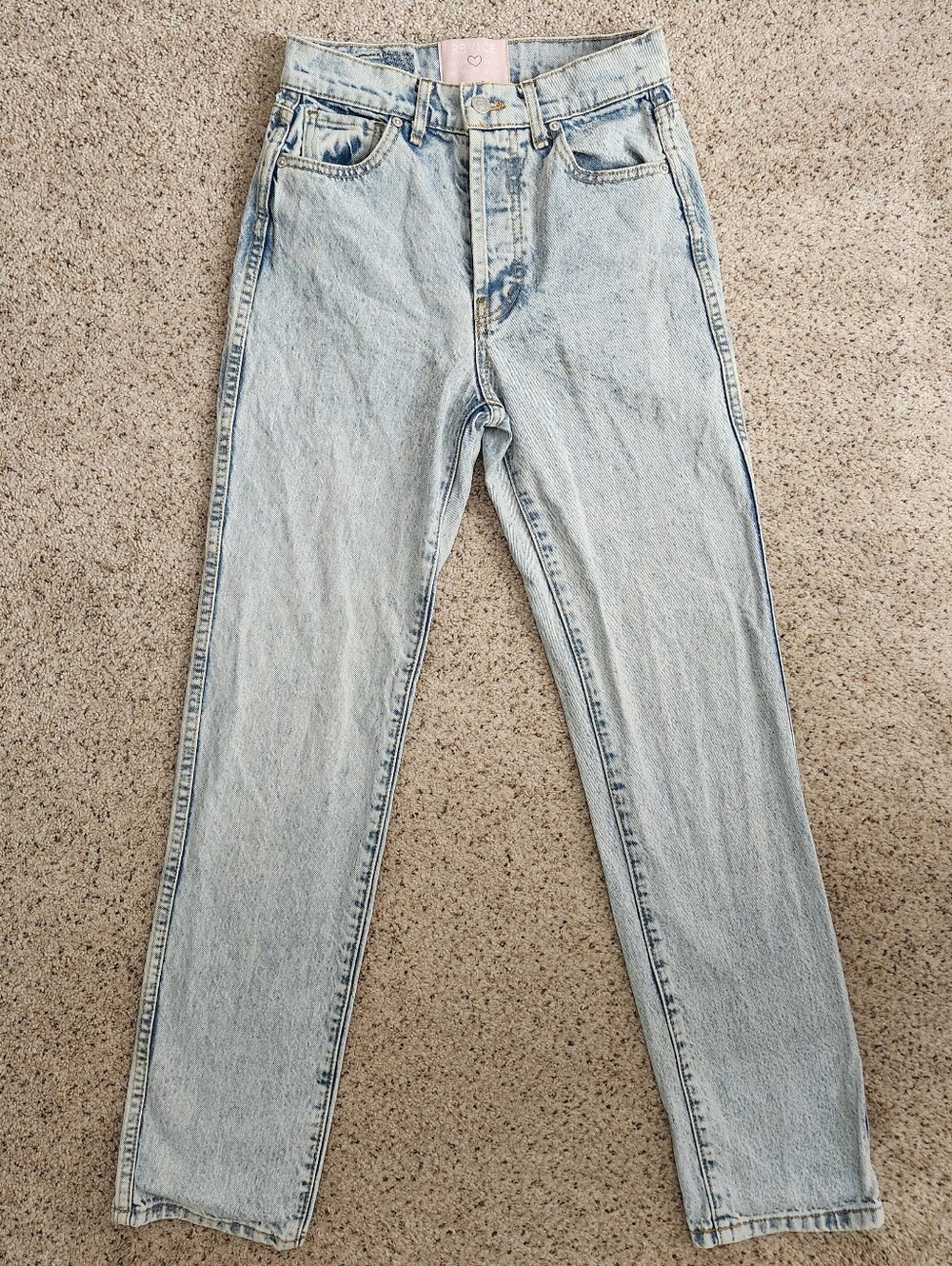 Revice Button Fly Straight Jeans
